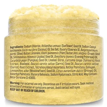 Exfoliating Body Scrub with Turmeric and Collagen by M3 Naturals