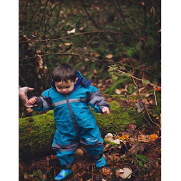 OAKI Tough and Durable Toddler Rain Suit - Celestial Blue