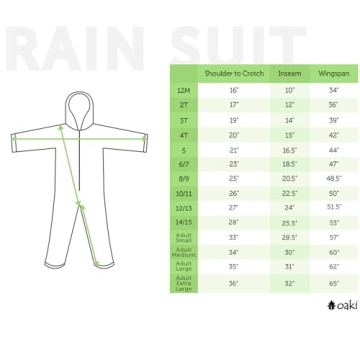 OAKI Tough and Durable Toddler Rain Suit - Celestial Blue