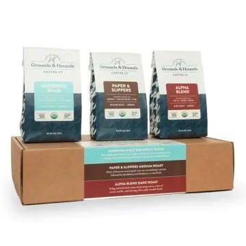 Grounds & Hounds Coffee Starter Kit - 3 Organic Blends