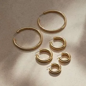Ana Luisa Tia Gold Hoops Trendy Earrings for Everyday Style
