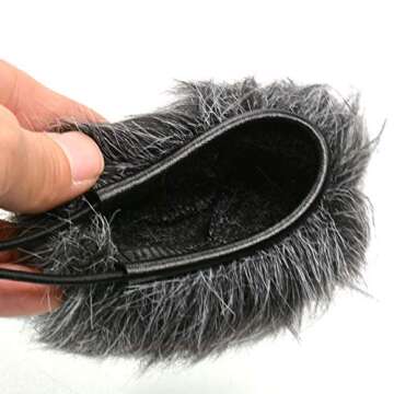 Ruittos Deadcat Wind Shield, Microphone Furry Windscreen Muff Pop Filter Cover Compatible with Zoom ...