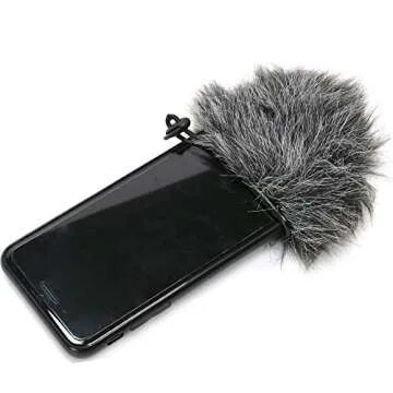 Ruittos Deadcat Wind Shield, Microphone Furry Windscreen Muff Pop Filter Cover Compatible with Zoom H1N & H1 Handy Portable Recorder, Outdoor Videography Vlog Film, Sports Camera,