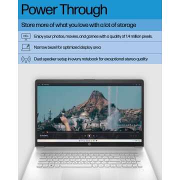 HP 17.3-inch Laptop, 11th Generation Intel Core i5-1135G7, Intel Iris Xe Graphics, 8 GB RAM, 512 GB SSD, Windows 11 Home (17.3-cn0026nr,Natural Silver)