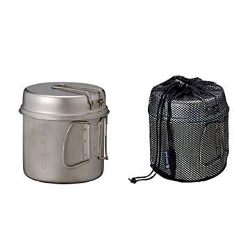 Snow Peak Trek Series Backpacking/Camping Cookware Sets, Trek 900 Pot & Pan, 30.4 fl oz
