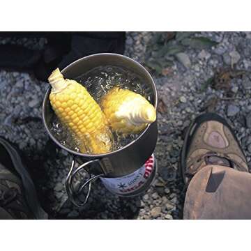 Snow Peak Trek Series Backpacking/Camping Cookware Sets, Trek 900 Pot & Pan, 30.4 fl oz