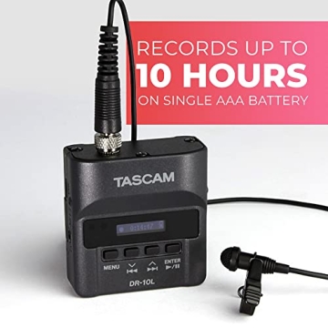 Tascam DR-10L Portable Audio Recorder with Lavalier Mic