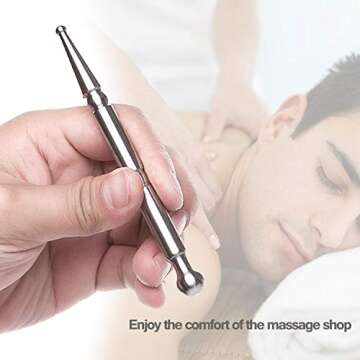 FeelFree Sport Stainless Steel Manual Acupuncture Pen-Deep Tissue Massage Tool-Trigger Point Massage...