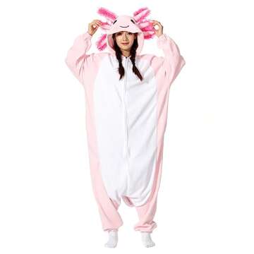 Supodon Adult Onesie Animal Costume Pajamas Unisex Cosplay Sleepwear Halloween Jumpsuit for Men Wome...