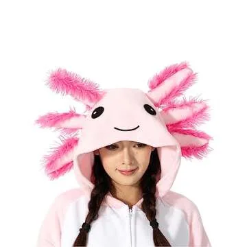 Supodon Adult Onesie Animal Costume Pajamas Unisex Cosplay Sleepwear Halloween Jumpsuit for Men Women,pink