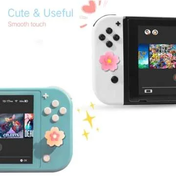 Cute Sakura Switch Joycon Thumb Grip Caps for Gamers