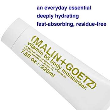 Malin + Goetz Vitamin B5 Body Moisturizer, 7.5 Fl. Oz. - Moisturizing Body Cream for Men & Women, Hydrating Hand & Body Lotion, All Skin Types, Vegan & Cruelty Free