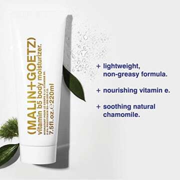 Malin + Goetz Vitamin B5 Body Moisturizer, 7.5 Fl. Oz. - Moisturizing Body Cream for Men & Women, Hydrating Hand & Body Lotion, All Skin Types, Vegan & Cruelty Free