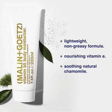 Malin + Goetz Vitamin B5 Body Moisturizer, 7.5 Fl. Oz. - Moisturizing Body Cream for Men & Women, Hydrating Hand & Body Lotion, All Skin Types, Vegan & Cruelty Free