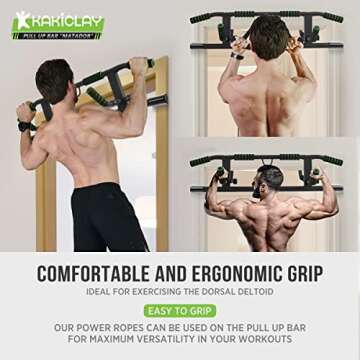 KAKICLAY 2025 Upgrade Pull Up Bar with Smart Grip Design