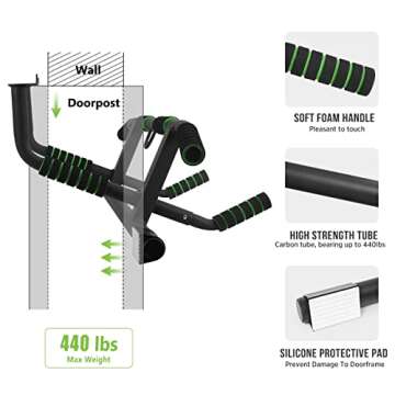 KAKICLAY 2025 Upgrade Pull Up Bar with Smart Grip Design