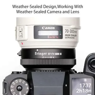 Fringer EF-FX PRO II Fuji Canon EF to Fuji X Adapter Autofocus Compatible with Canon EOS EF Lens to Fuji X Mount X-T4 X-T3 XT2 XT20 XH1 X100V X-H X-T X-PRO X-T30