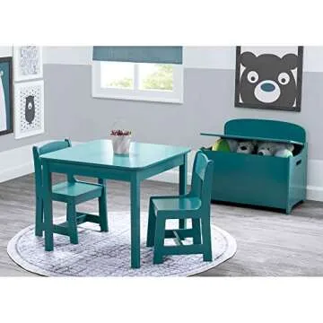 Delta Children MySize Kids Wood Table and Chair Set (2 Chairs Included) - Ideal for Arts & Crafts, S...
