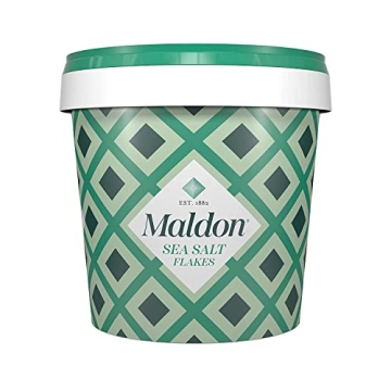 Maldon Salt Company Sea Salt Flakes 20 oz Resealable Tub Natural Handcrafted Gourmet