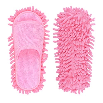 Microfiber Slippers Floor Cleaning Mop Men and Women House Dusting Slippers Floor Cleaning Tool (pin...