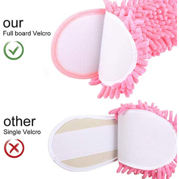 Microfiber Slippers Floor Cleaning Mop Men and Women House Dusting Slippers Floor Cleaning Tool (pink)