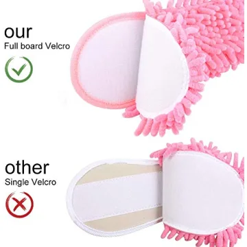 Microfiber Slippers Floor Cleaning Mop Men and Women House Dusting Slippers Floor Cleaning Tool (pink)