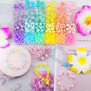 798Pcs Macaron Colors Acrylic Beads Kit for Jewelry Making