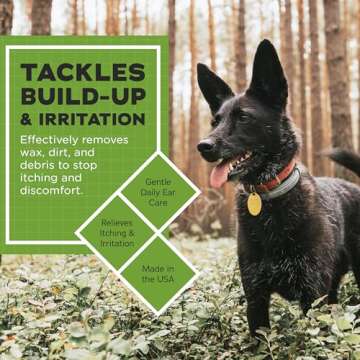 VetWELL Ear Cleaner for Dogs and Cats - Otic Rinse for Infections and Controlling Ear Infections and Odor in Pets - 8 oz (Cucumber Melon)