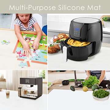 Extra Large Silicone Mat for Kitchens and Kids