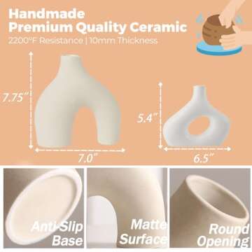 Elegant Ceramic Vases Set for Modern Home Decor