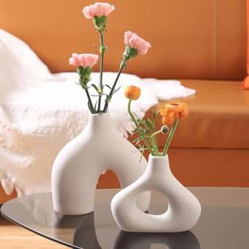 Elegant Ceramic Vases Set for Modern Home Decor