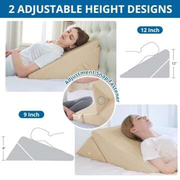 SASTTIE Wedge Pillow - Adjustable Comfort for Recovery