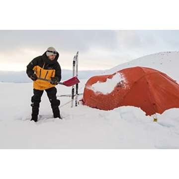 MSR Operator D-Handle Snow Shovel Red