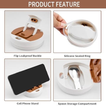 SunKrop Coffee Cup with Straw and Spoon 17OZ/500ML Stainless Steel Tumbler Office Mugs with Handle and Lid, Appreciation Gifts for Coworkers Employee Teacher Friends Family