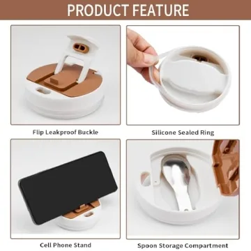 SunKrop Coffee Cup with Straw and Spoon 17OZ/500ML Stainless Steel Tumbler Office Mugs with Handle and Lid, Appreciation Gifts for Coworkers Employee Teacher Friends Family