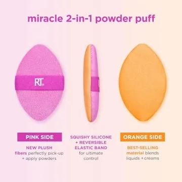 Real Techniques Miracle 2-in-1 Powder Puff for Flawless Makeup