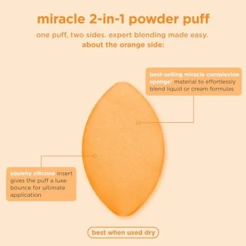 Real Techniques Miracle 2-in-1 Powder Puff for Flawless Makeup