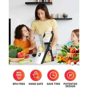 Upgrade Mandoline Slicer Efficient Vegetable Chopper for Kitchen