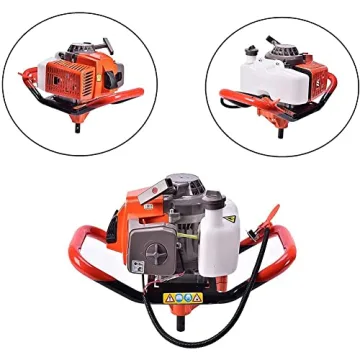 Powerful PRIJESSE 72cc Gas Post Hole Digger with Bits