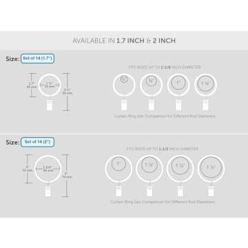 Ivilon Curtain Clip Rings - Stylish & Durable Drapery Solution