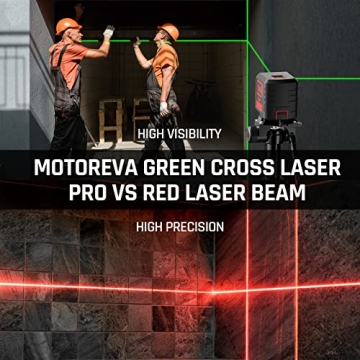 Motovera 100ft Green Laser Level Self-Leveling 4 Brightness Modes