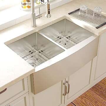 Lordear 36 Inch Stainless Steel Farmhouse Sink