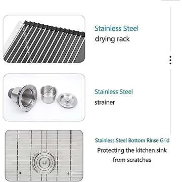 Lordear 36 Inch Stainless Steel Farmhouse Sink