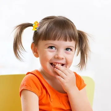 80 Pieces Girls Cartoon Elastic Hair Ties for Fun Styles