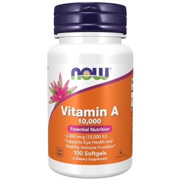 NOW Supplements Vitamin A 10,000 IU - Essential Nutrition for Eye Health