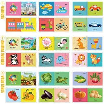 teytoy My First Soft Book, Nontoxic Fabric Baby Cloth Activity Crinkle Soft Books for Infants Boys and Girls Early Educational Toys (Pack of 12)