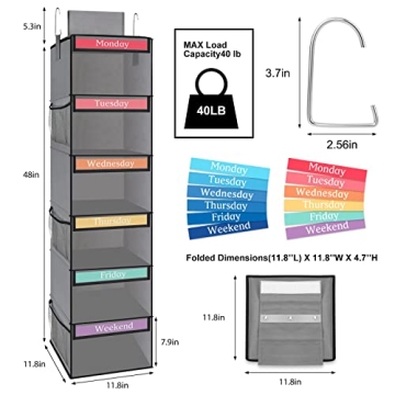 Fixwal Kids 6-Shelf Closet Organizer for Easy Mornings