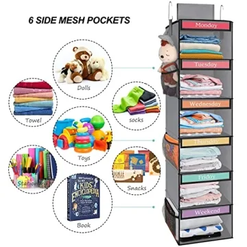 Fixwal Kids 6-Shelf Closet Organizer for Easy Mornings