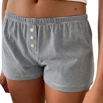 Women's Y2K Pajama Shorts Low Waist Floral Striped Comfy