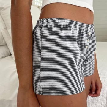 Women's Y2K Pajama Shorts Low Waist Floral Striped Comfy